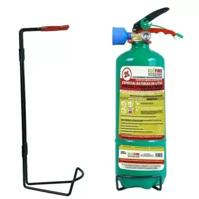 EXTINTOR 2L FIRE CONTROL CON SOPORTE ECOFIRE ESPECIAL BATERÍAS DE LITIO