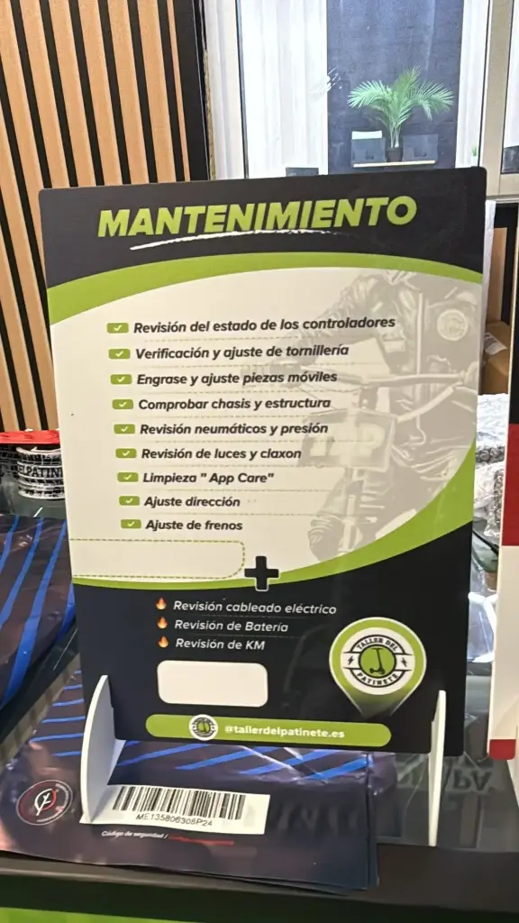 Cartel mantenimiento