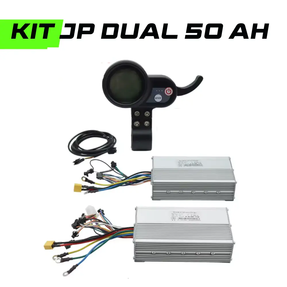 KIT JP 50AH 2 CONTROLADORAS + DISPLAY + CABLE