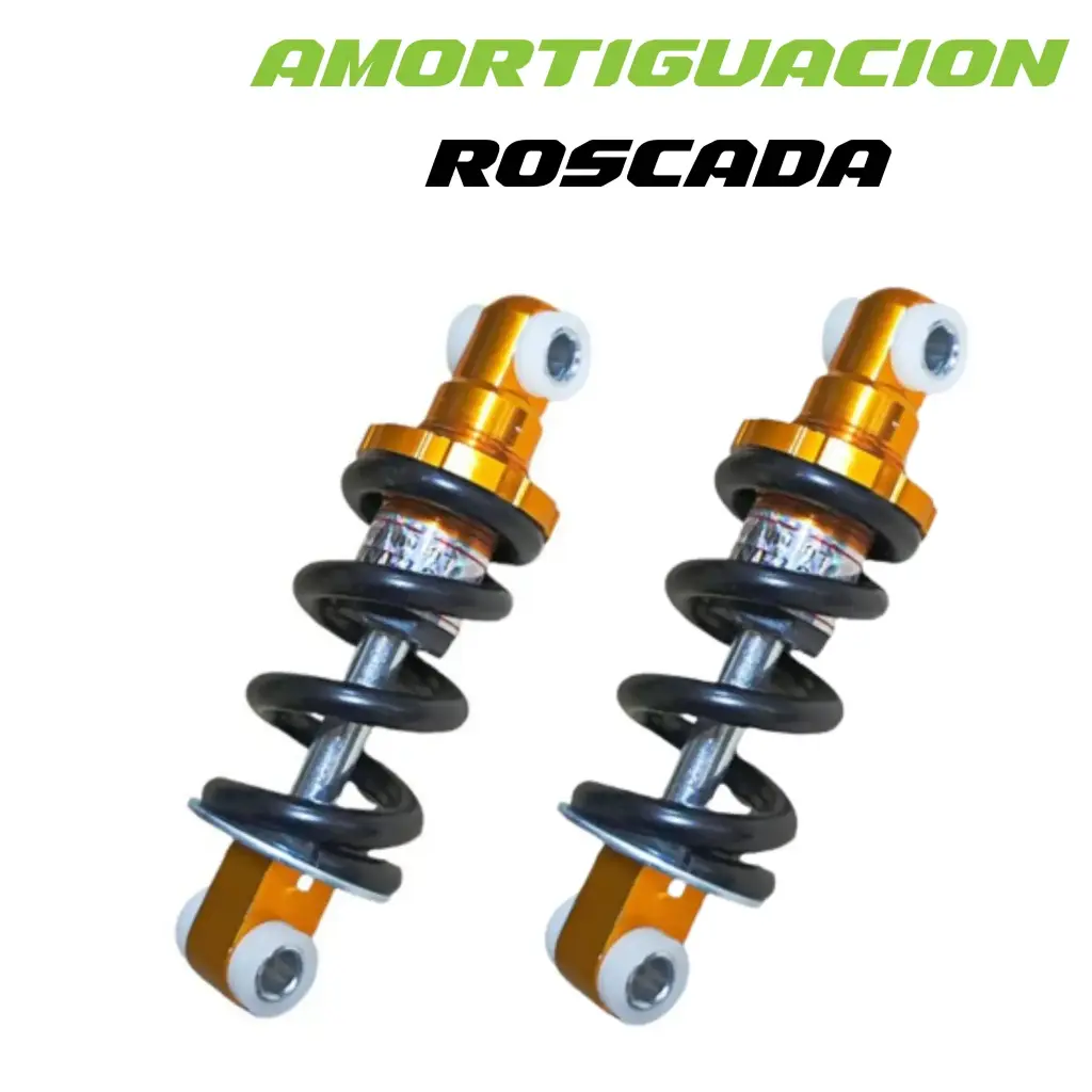 2 Amortiguador suspension roscada DORADA