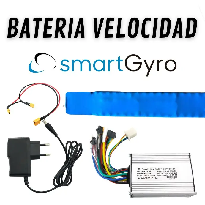 KIT AUMENTO VELOCIDAD SMG, 12V 15AH + CARGADOR + CABLE SERIE