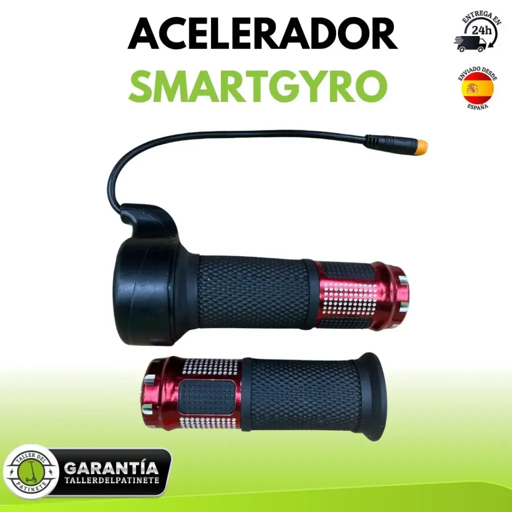 Acelerador puño gas moto rojo Smartgyro