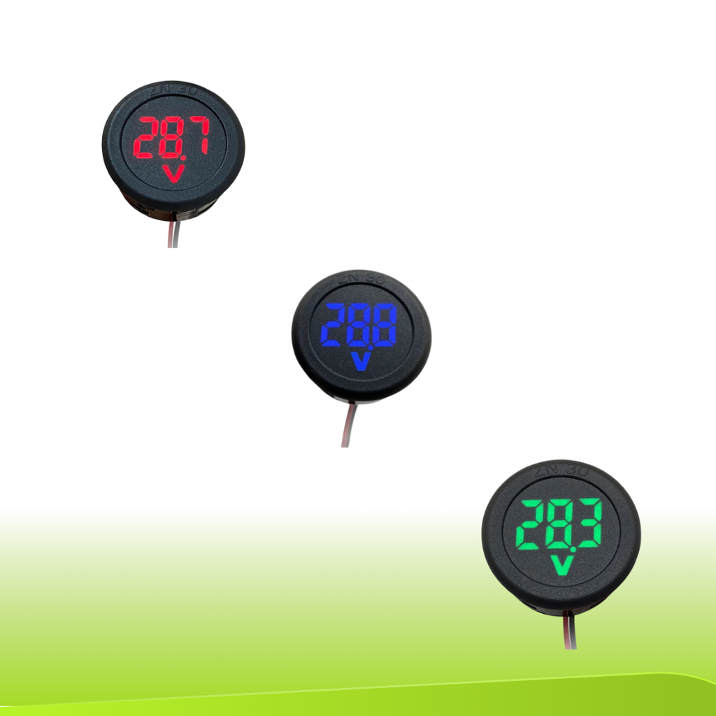 Voltímetro pantalla Digital LED de 4-100V