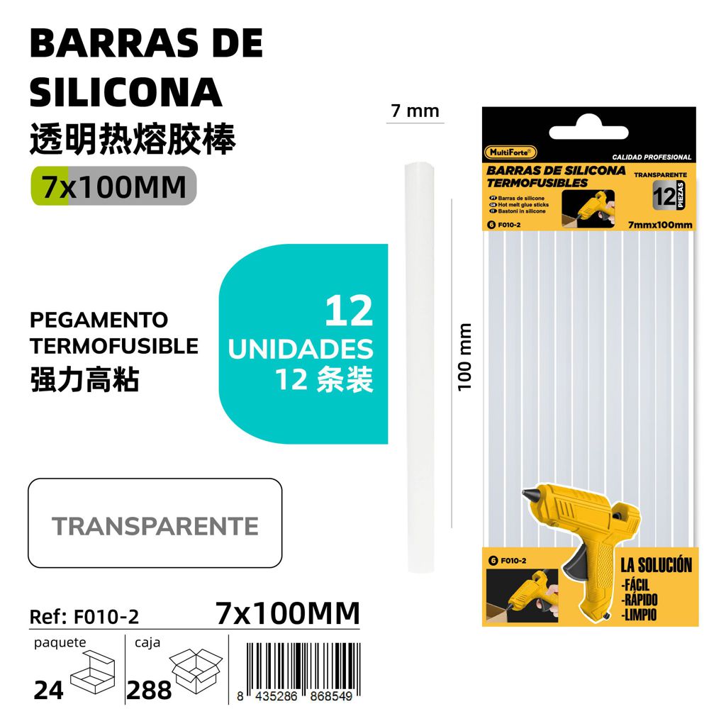 Barra de Silicona 0.7* 10cm