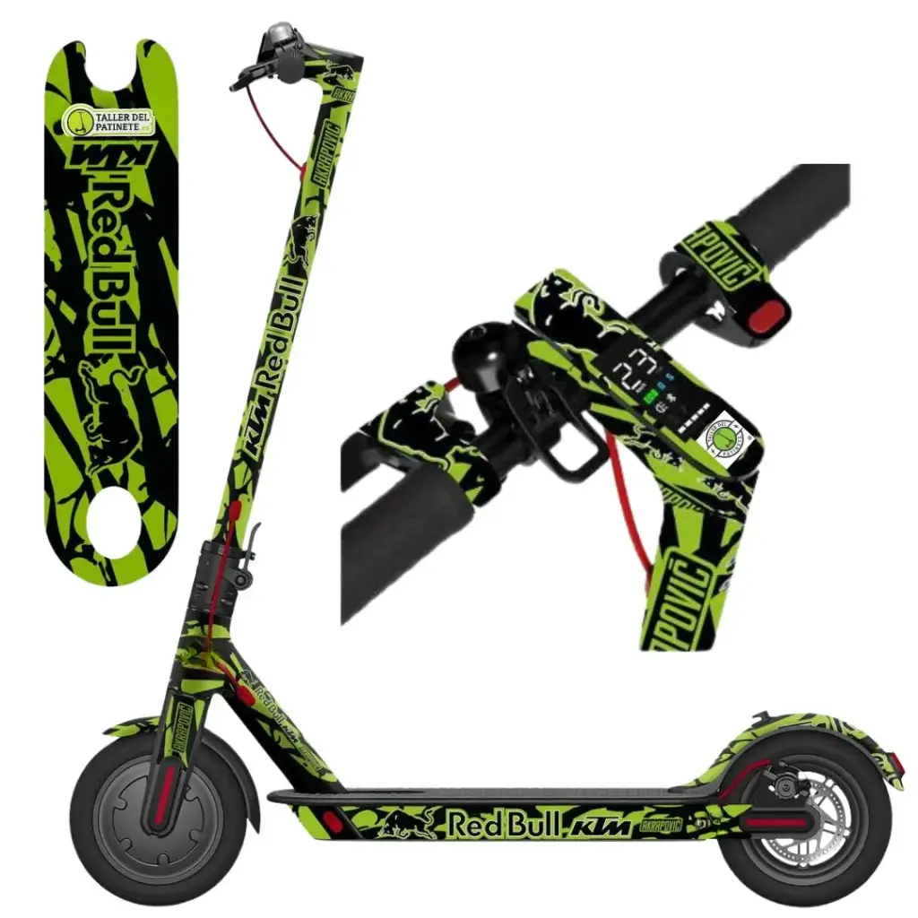 VINILO REDBULL X KTM XIAOMI VERDE (8 Piezas sin lija)