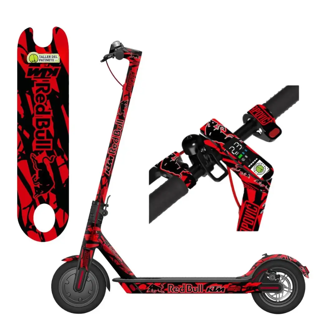 VINILO REDBULL X KTM XIAOMI ROJO (8 Piezas sin lija)