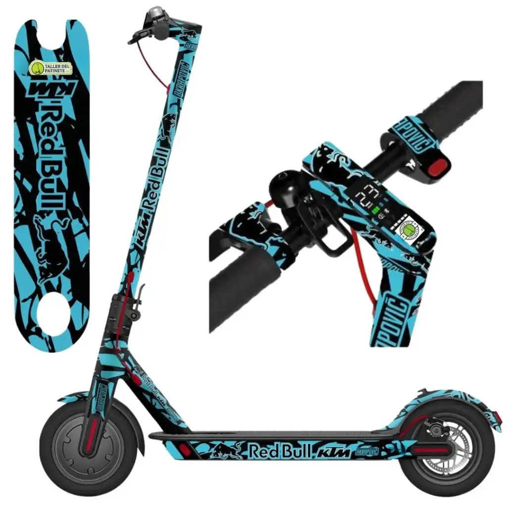 VINILO REDBULL X KTM XIAOMI AZUL (8 Piezas sin lija)