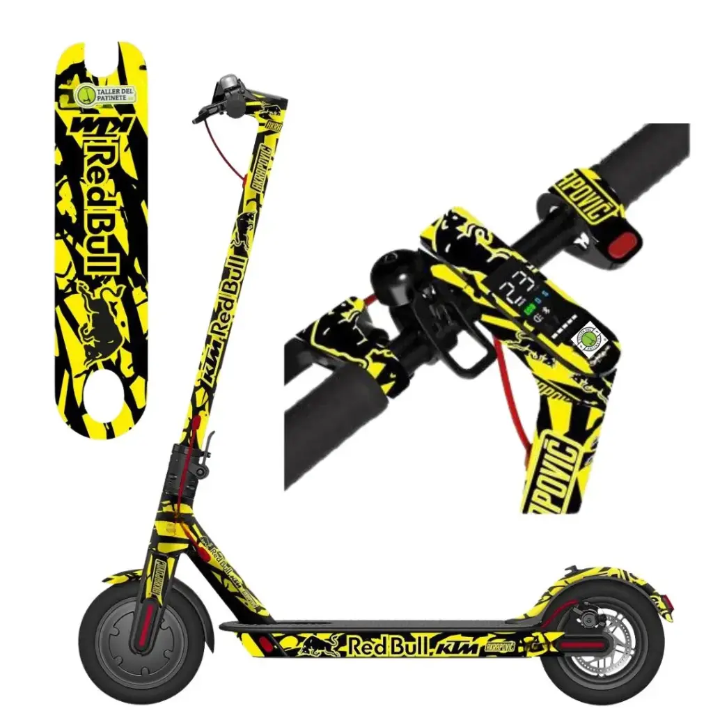 VINILO REDBULL X KTM XIAOMI AMARILLO (8 Piezas sin lija)